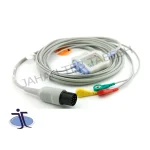 کابل مانیتورینگ بیمار ECG مدل 3 لید دکمه ای