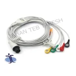 کابل ECG 5 لید دکمه ای